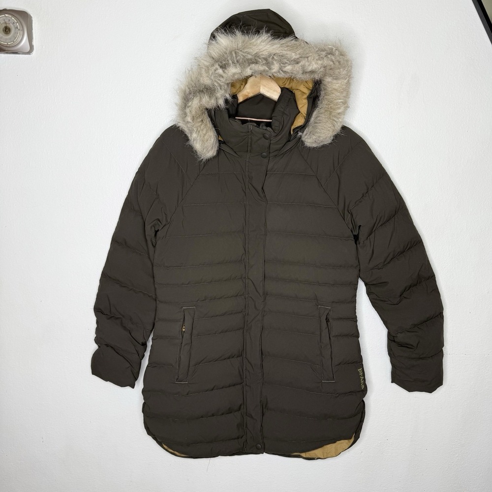 Prana Shiroma Jacket Olive Green Hooded Insulated‎ Coat Winter  Womens Medium